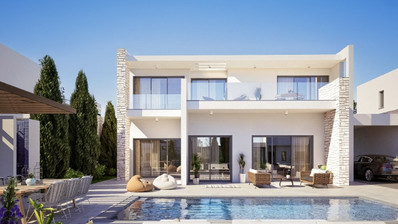 Detached Villa with Sea Views in Peaceful Peyia