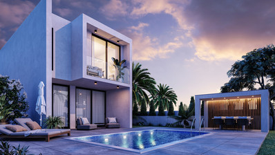 Detached Villa in Tranquil Chloraka with Pool