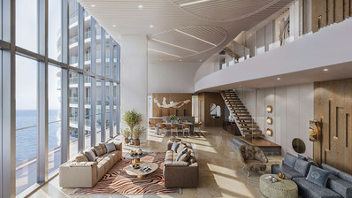 Luxury Limassol Seafront Penthouse with Pool Gym