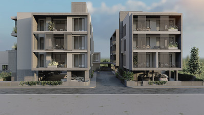 Современная квартира с 2 спальнями в Анаваргосе, верхний этаж