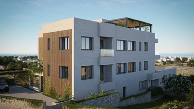 Современная однокомнатная квартира на втором этаже в Героскипу