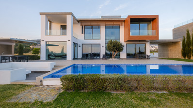 Modern Peyia Villa with Sea View and Pool