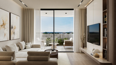 Современная однокомнатная квартира на втором этаже в Пафосе