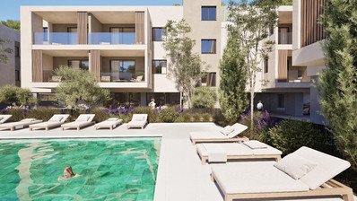 Modern One Bedroom Apartment with Pool and Gym Asomatos