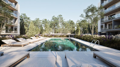 Современная квартира с 3 спальнями на верхнем этаже в Айос-Афанасиос