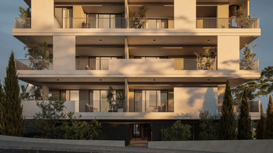 Современная 2-комнатная квартира на втором этаже с тренажерным залом в Айос Афанасиос