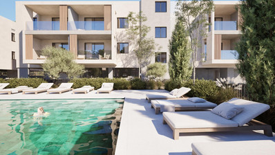 Modern Asomatos Apartment 2 Bedrooms Pool Gym