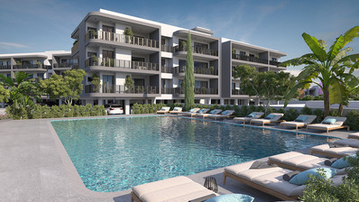 Двухкомнатная квартира на первом этаже в Ороклини с общим бассейном и спортзалом