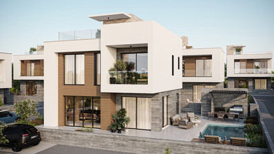 Modern Geroskipou Villa with Sea View