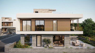 Modern Three Bedroom Villa in Geroskipou Sea View