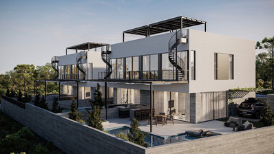 Detached Villa with Pool and Sea View Kissonerga