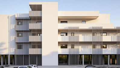 Modern Koloni 2nd Floor Apartment Two Bedrooms Pool and Gym