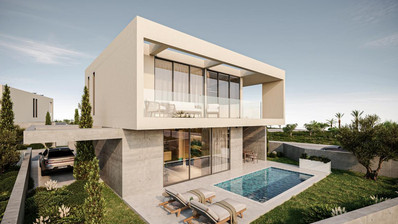Modern Geroskipou Villa with Pool Three Bedrooms