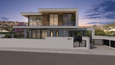 Modern 3-Bed Villa in Mouttagiaka with Sea Views & Pool