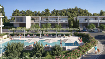 Modern 2-Bed Townhouse in Geroskipou with Pool
