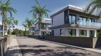 Modern 3-Bed Villa in Geroskipou with Pool & Sea Views
